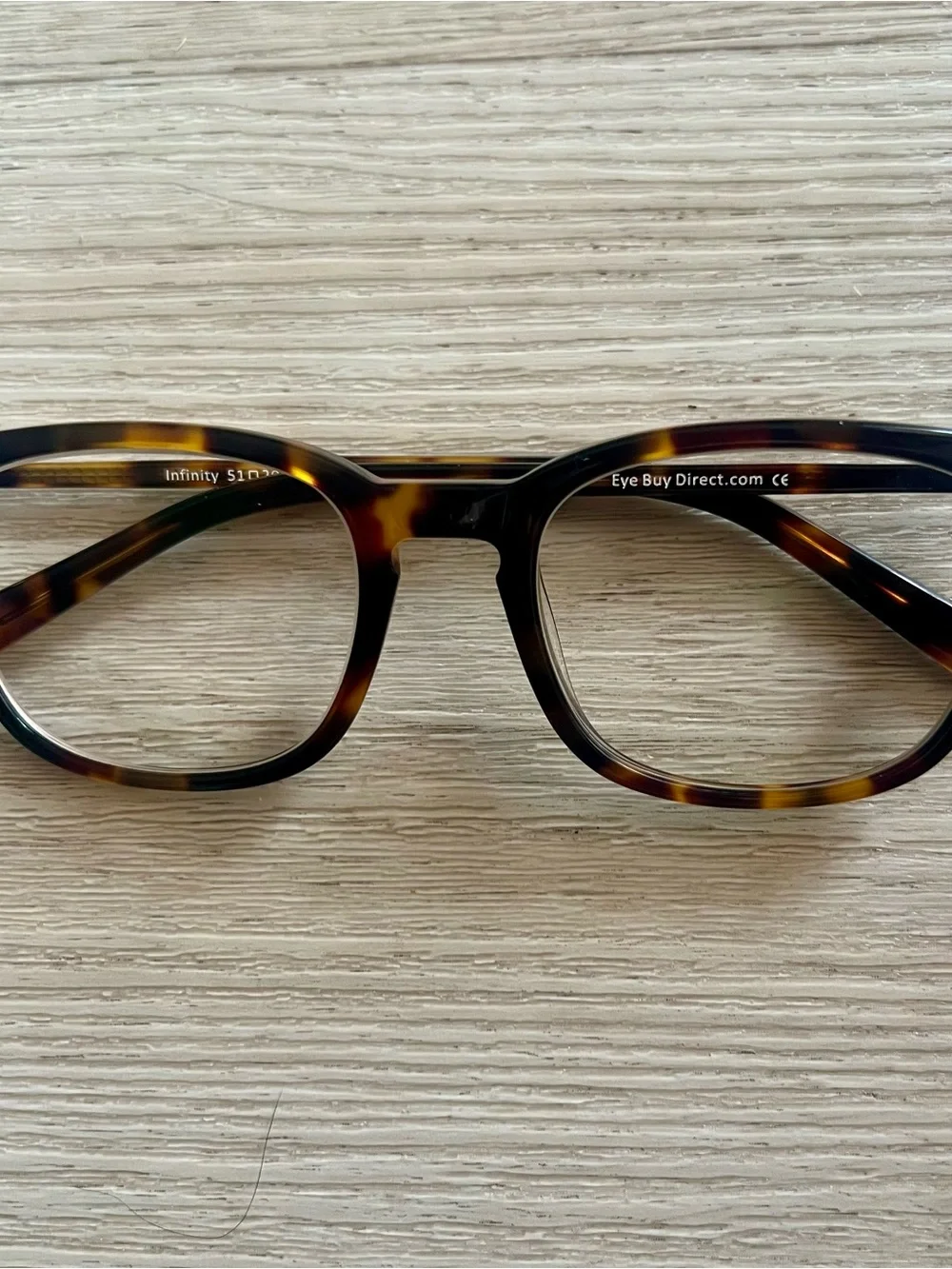 New Eyeglass Frames from EyeBuyDirect Brown Tortoise Shell “Infinity”